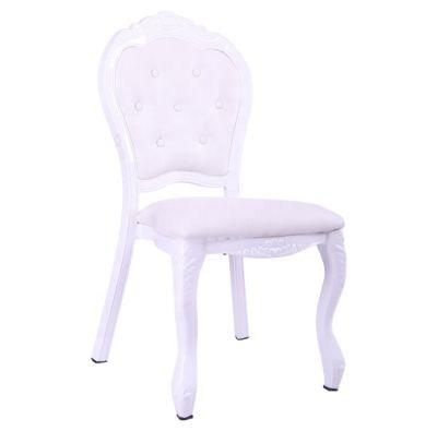 Wedding Furniture White Fabric Upholstered Louis Xvi Chair