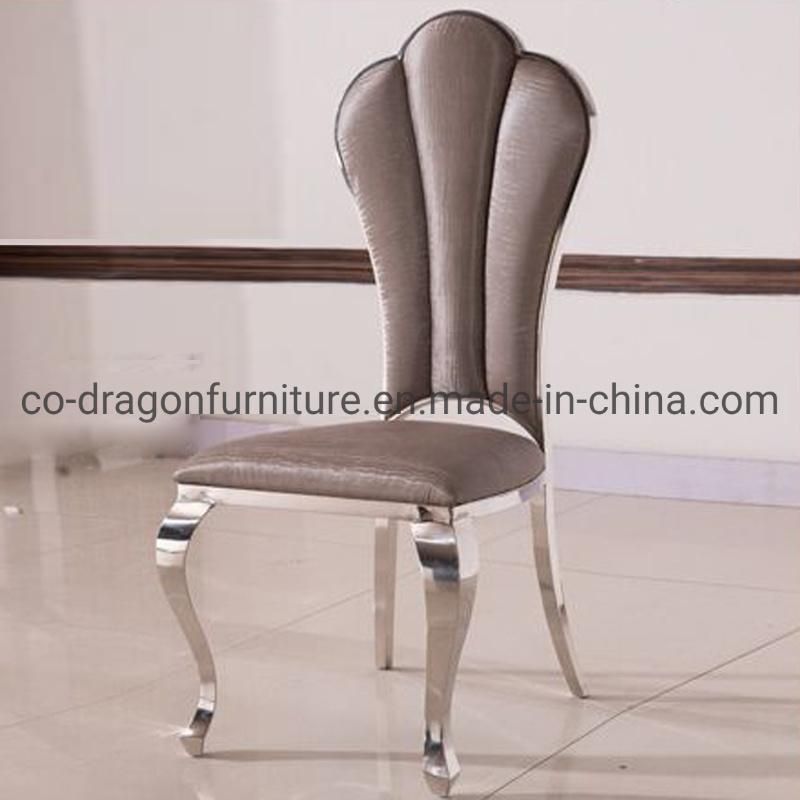 Modern Wholesale Luxury Furniture Stainless Steel Dining Chair with Leather