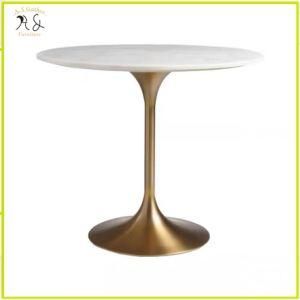 Dining Table Restaurant Small Nordic Designs Metal Base Marble Round Table