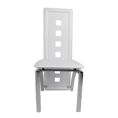 Wholesale Modern PVC Leather Cover Upholstered Dining Chair with Iron Legs for Restaurant and Dining Room Use