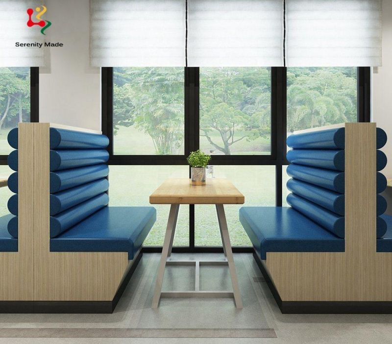 Modern Furniture Wooden Upholstery Dining Booth Seating