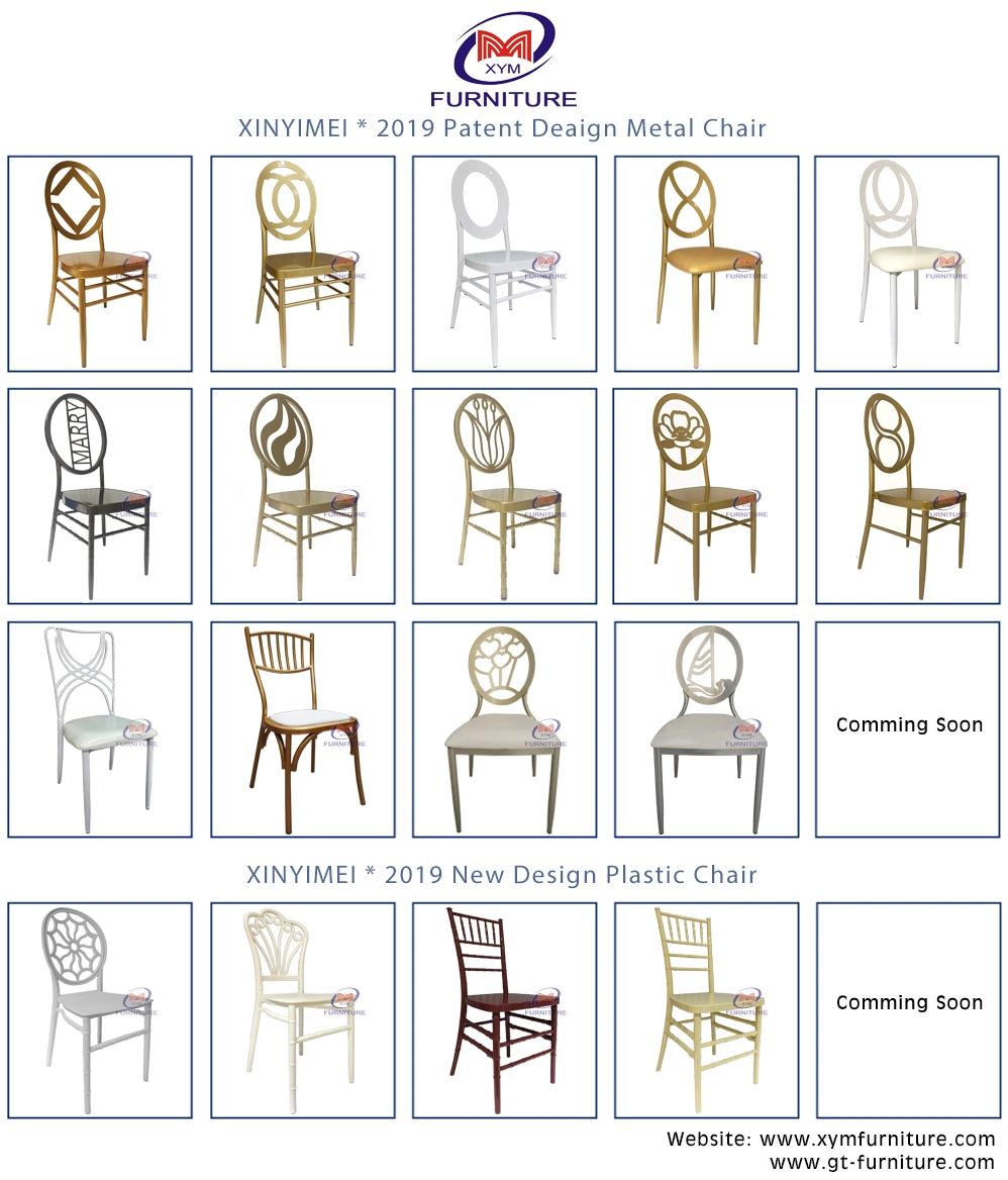 Factory Cheap Flower Shape Back Event Party Gold Chiavari Chair