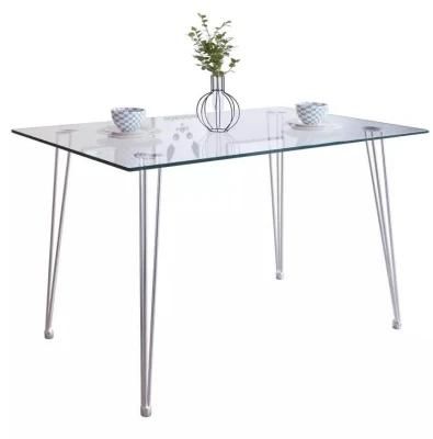 Glass Dining Table Set Factory Price Home Hotel Furniture Dining Chair Table