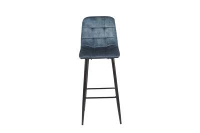Modern Fashion Flannel Black Leg Bar Chair