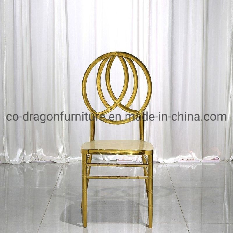 Luxury Wholesale Gold Stainless Steel Wedding Chair for Dining Furniture