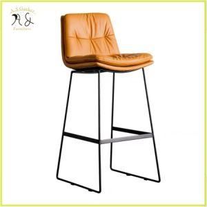 Modern Style Metal Frame High Dining Bar Chair Restaurant Chair Stool