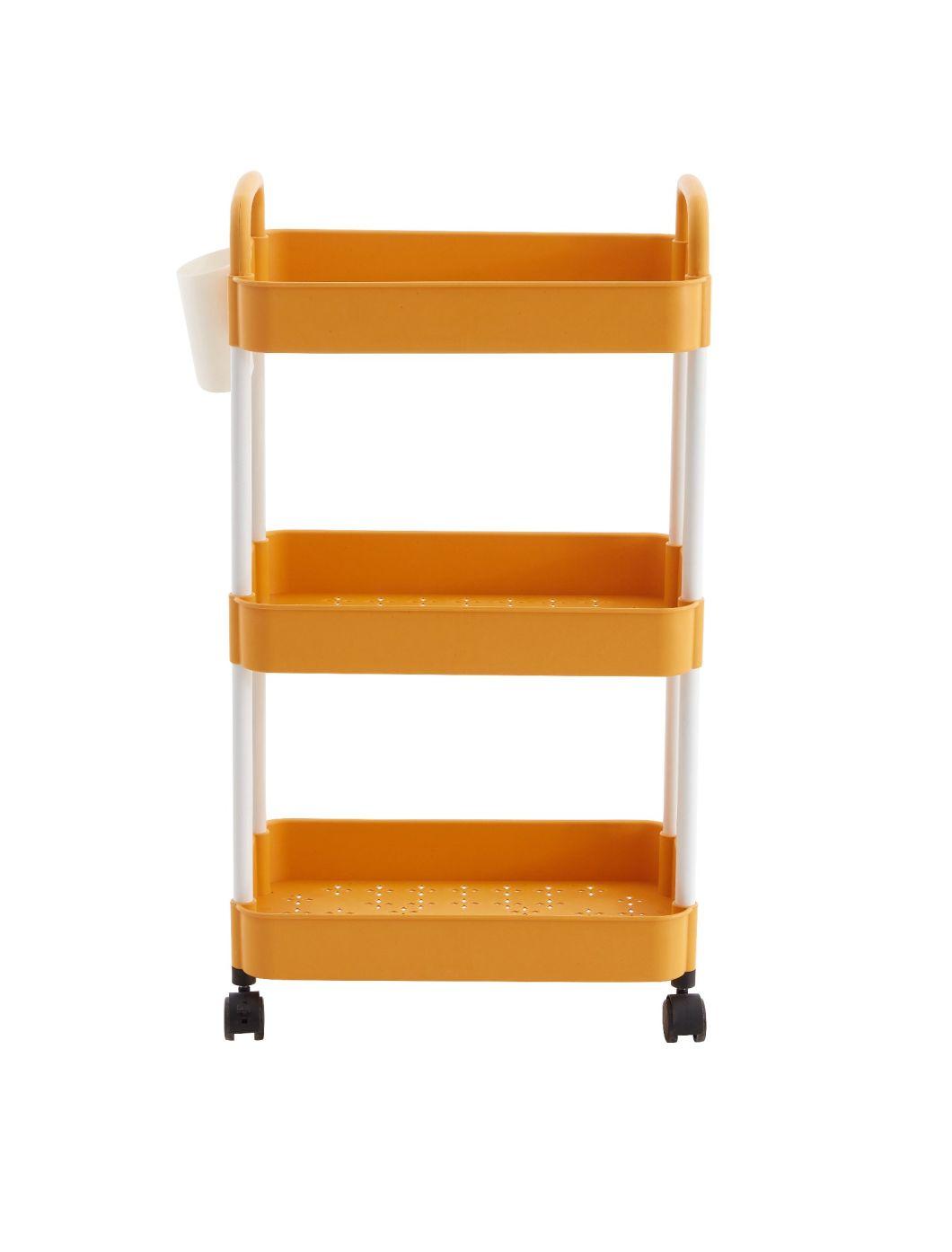 4 Tier Slim Storage Cart Mobile Shelving Unit Organizer Slide out Storage Rolling Utility Cart Tower Rack for Kitchen