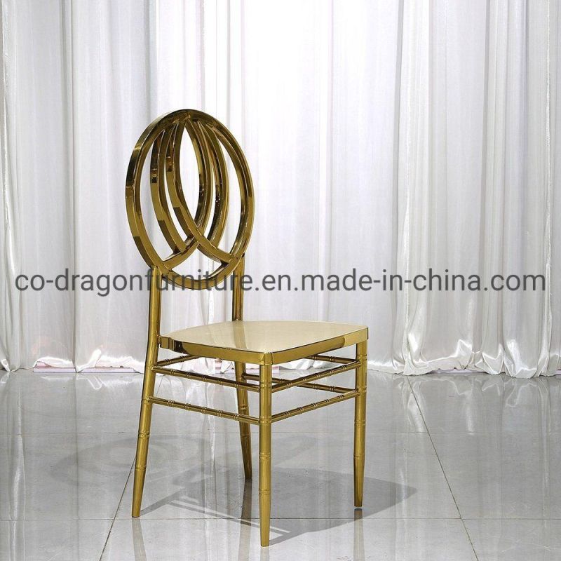 Luxury Wholesale Gold Stainless Steel Wedding Chair for Dining Furniture