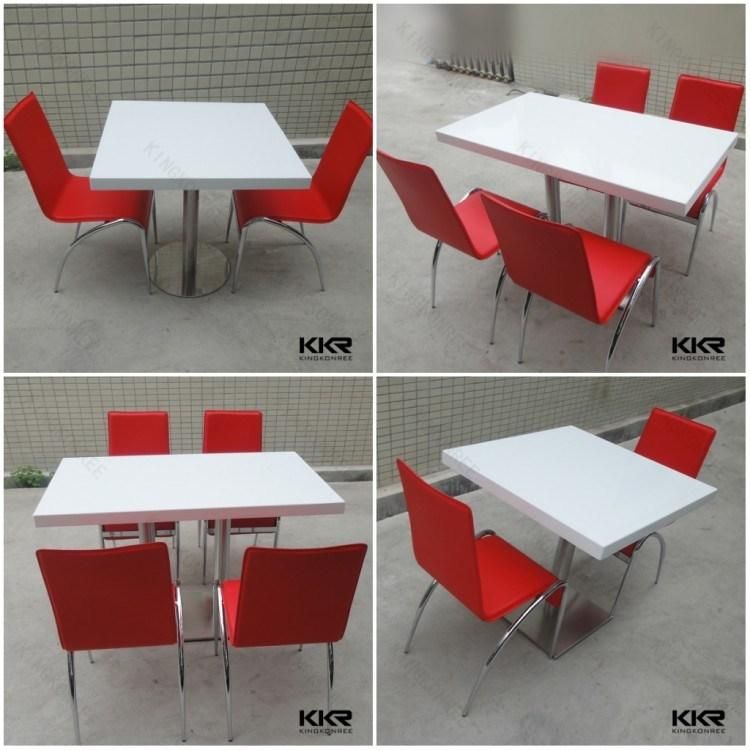 Dining Room Furniture Custom Sizes Corian Artificial Stone Rectangle Round Dining Table for Restaurant
