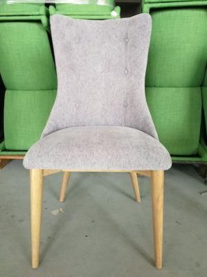 Luxury High Back Dining Chair Tufted Button Back Plywood Chair