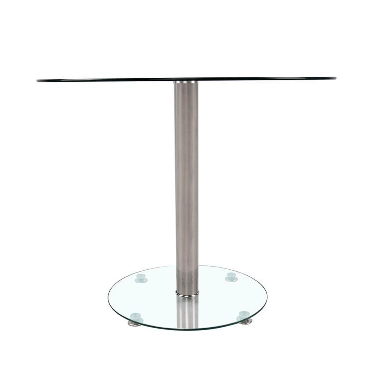 China Wholesale Home Furniture Dining Room Set Glass Round Modern Style Dining Table
