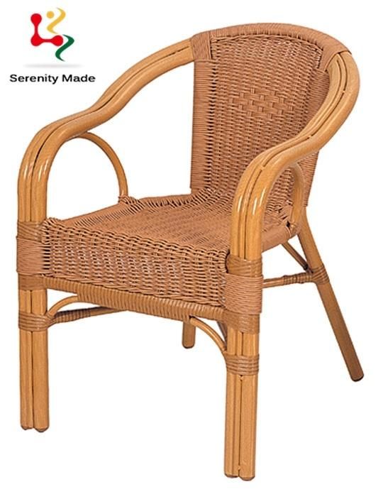 New Arrivial Furniture Hotel Resort Rattan Cane Wood Garden Backyard Leisure Sofa Chair with Armrest