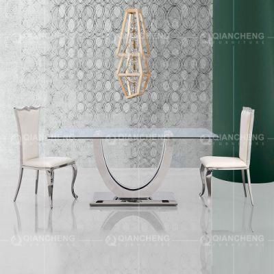 High Gloss Stainless Steel 8mm Tempered Glass for Table Top