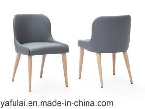 PU Dining Chair with Solid Wood Leg for Home Office Hotel