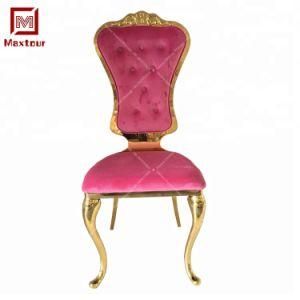 Stainless Steel Cover Luxury Wedding Chair Gold Chairs for Events