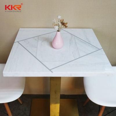 Custom Size Solid Surface Dining Table for Hotel