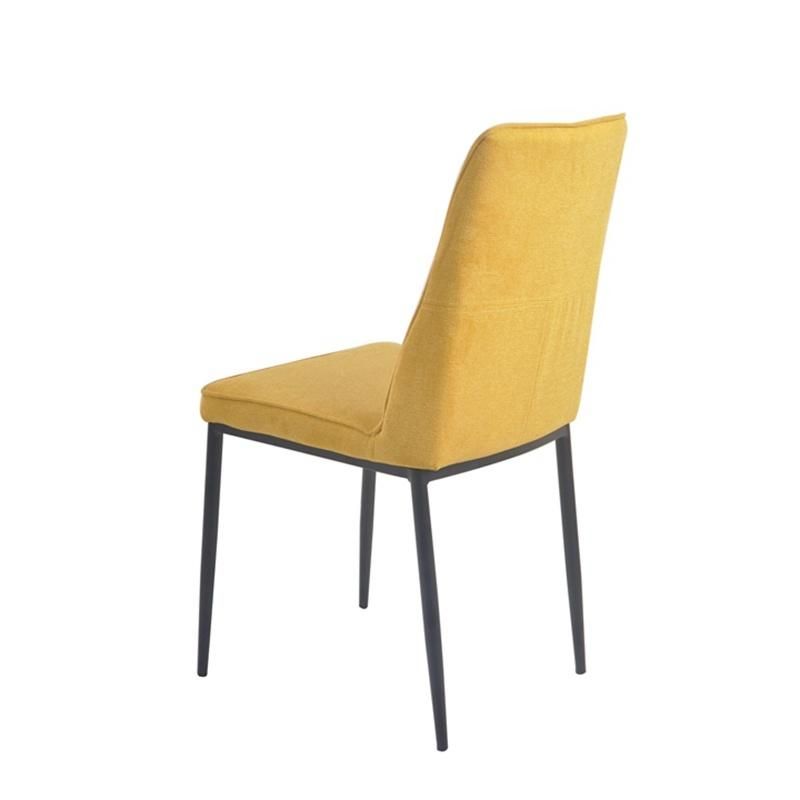 China Factory Modern High Quality Custom Metal Leg Fabric Dining Room Chair