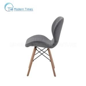 Outdoor Furniture Nordic Mini Upholstered Seat Wooden Leg Restaurant Outdoor Dining Chair