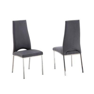 Modern Europe Furniture Stainless Steel Fabric Dining Chair