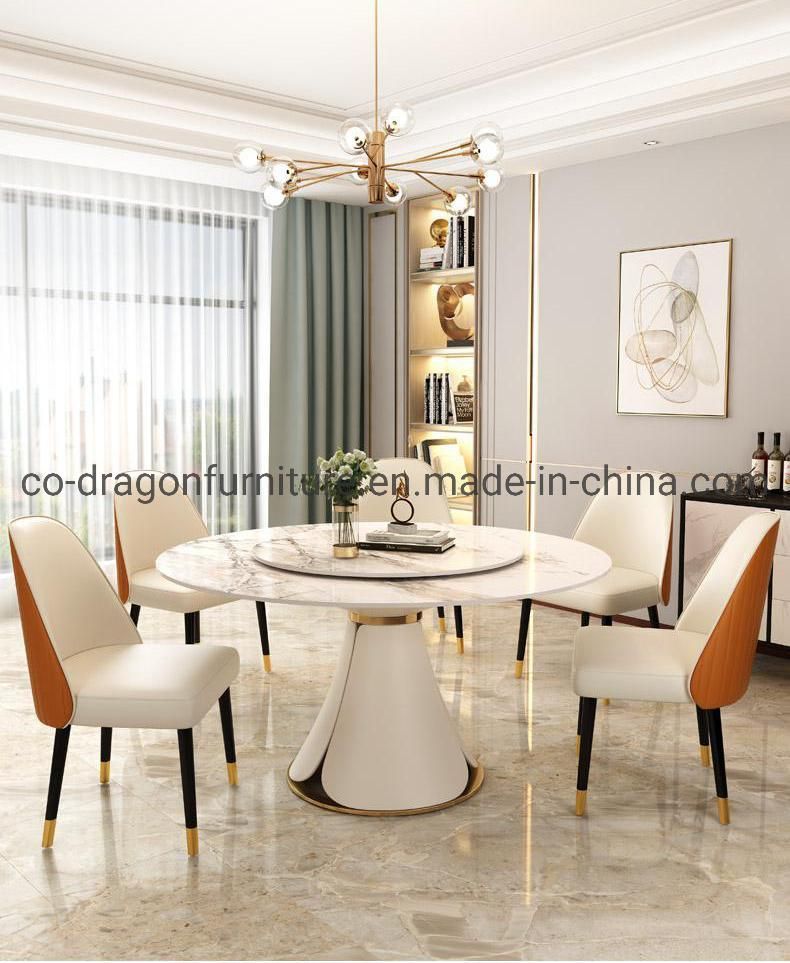 Hot Sale Luxury Home Furniture Dining Table with Marble Top