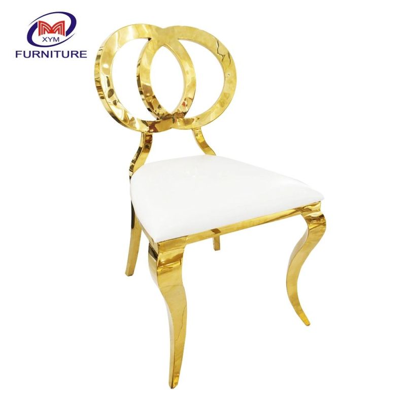 Elegant Design Event Furniture Gold Banquet Stainless Steel Chair