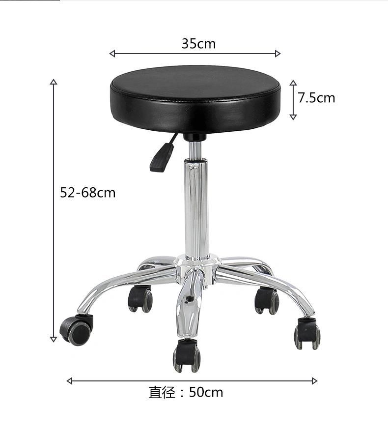 Sillas De Bar Home Office Furniture Round Stool with Roller Lift Ratating Adjust The Multi-Functional Dining Room Stool Chair