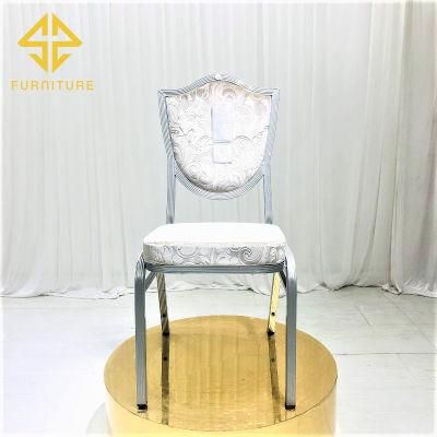 2020 Ritzy Stainless Steel Chairs for Event Wedding Banquet Dining Room