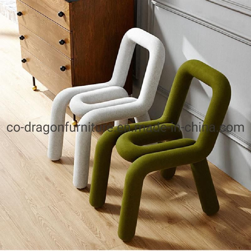 Fashionable Unique Design Fabric Steel Dining Chair for Dining Furniture