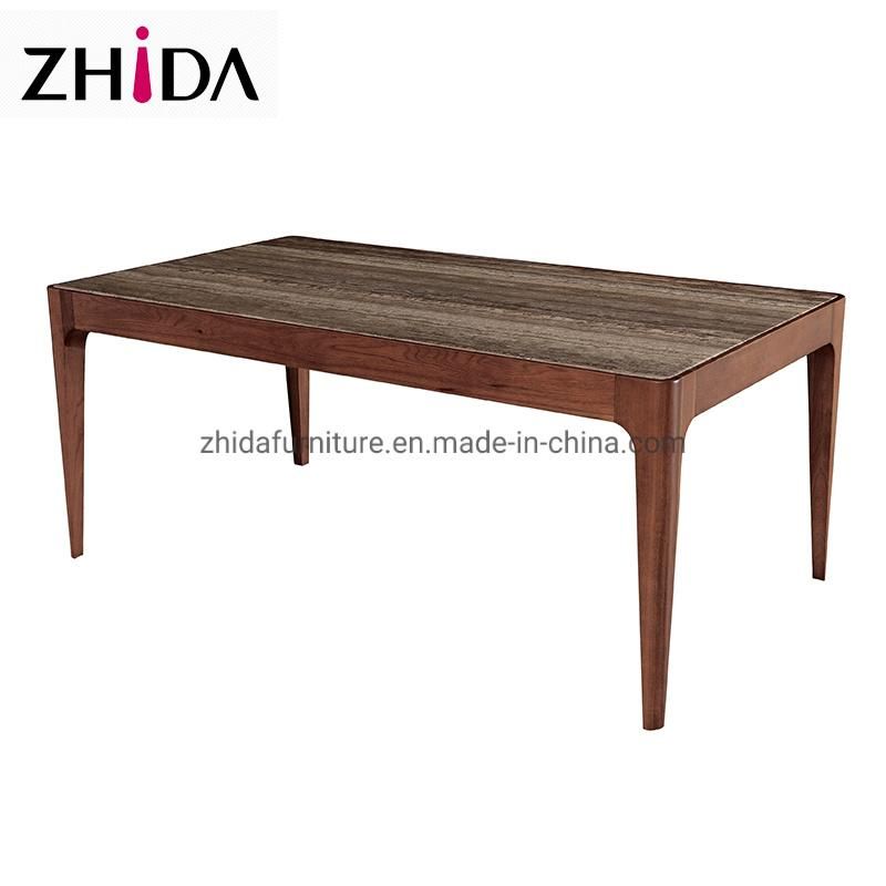 Marble Wooden Hotel Lobby Bedroom Dining Set Dining Table