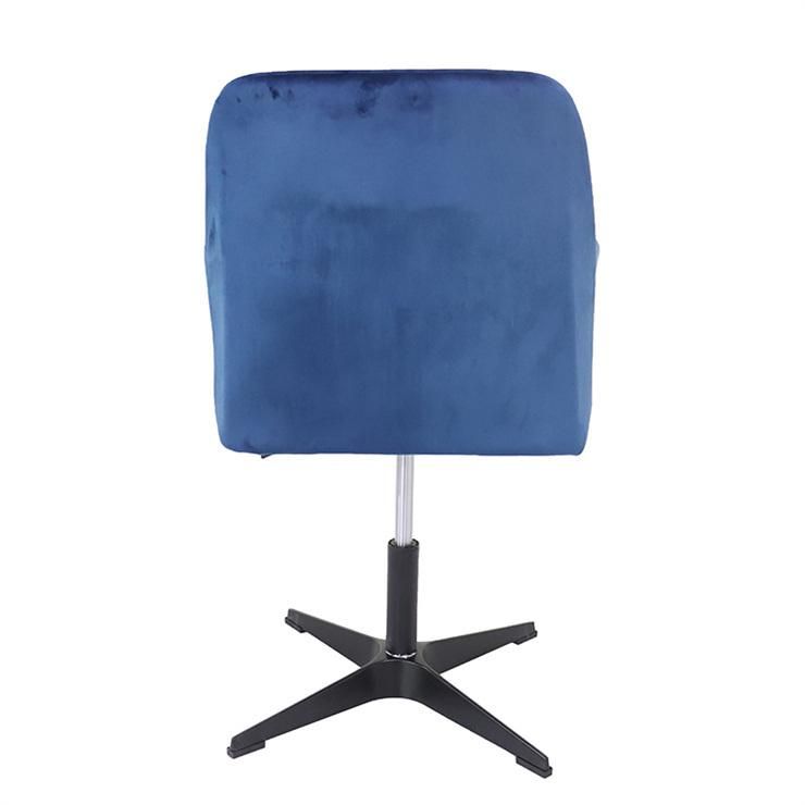 Nordic Deluxe Velvet Adjustable Height Swivel Back Armrest Bar Chair