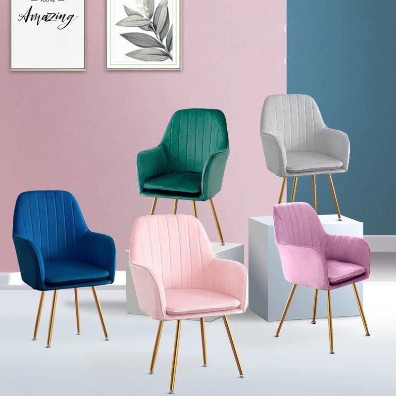 Foam Metal Legs Chair Wholesale Hot Sale Fabric Dining Chair Factory Supply Dining Chair Modern Comfortable