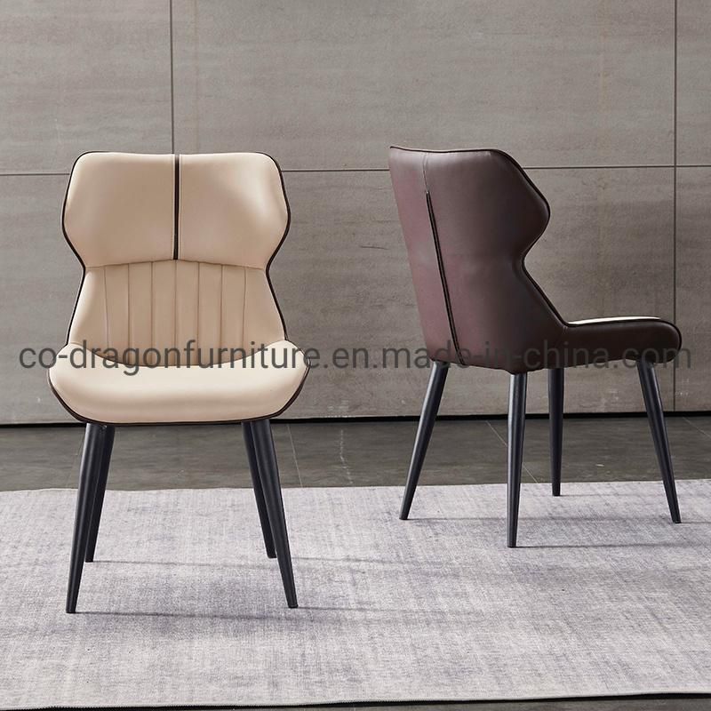 Fashion Wholesale Home Furniture High Back Steel Leather Dining Chair