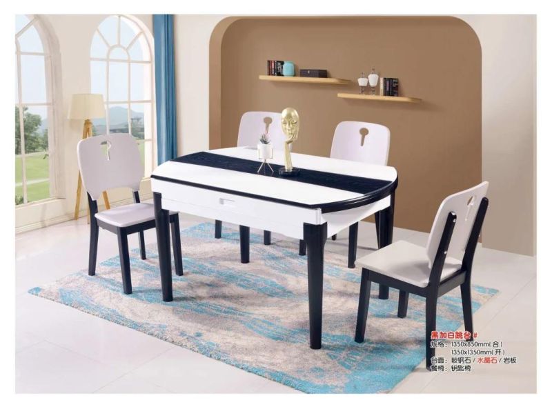 Home Hotel Furniture Modern European Dining Table Set Restaurant Marble Table