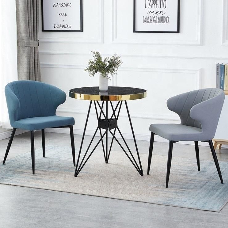 Wholesale Cheap Price Home Furniture Velvet Modern Design Comfortable Dining Chair with Metal Legs