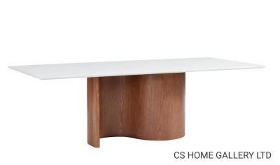 Solid Wood Modern Furniture Naturel Marble Dining Table