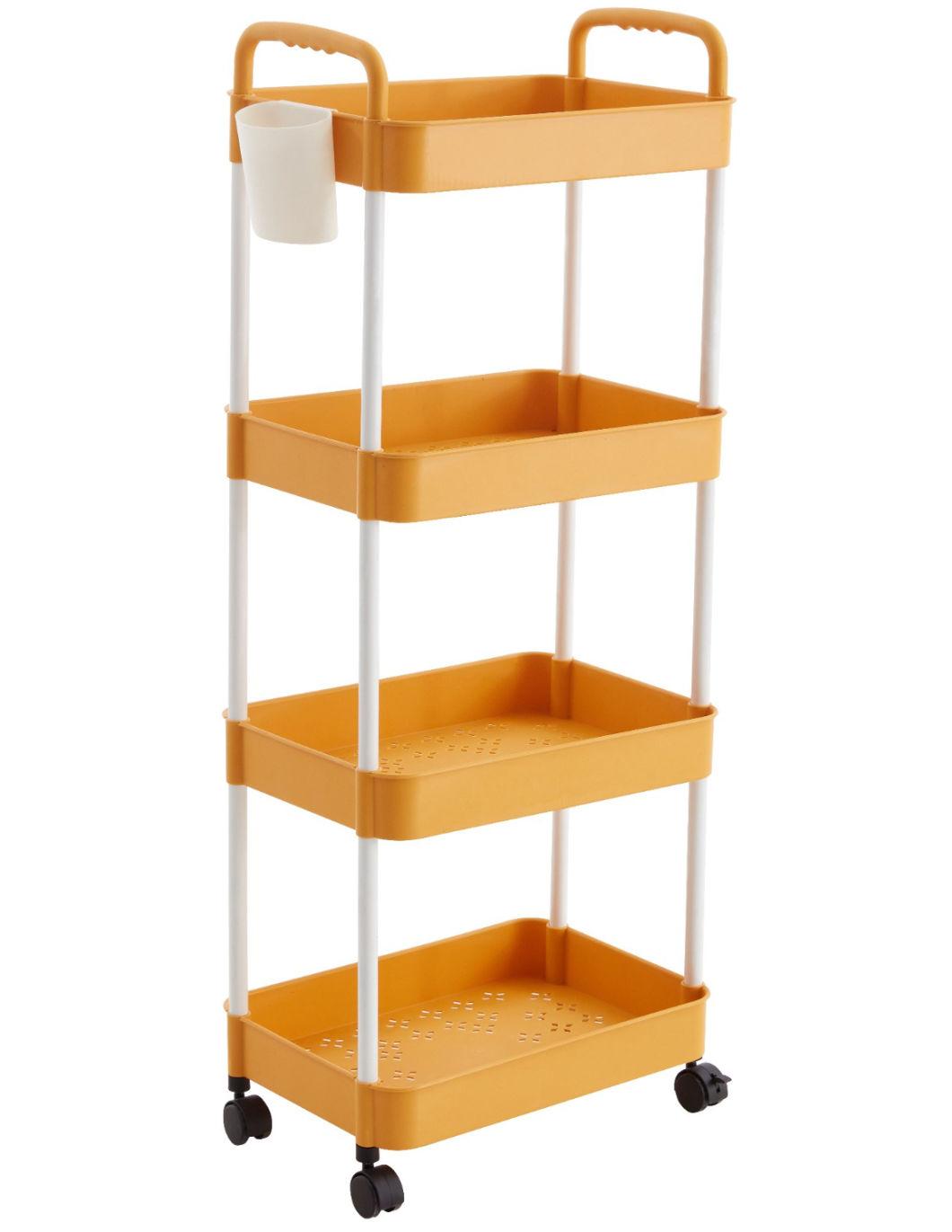 Wholesale 3-Tier Utility Rolling Cart Trolley Storage Cart Rack Storage Holders Kitchen Storage Rack Kitchen Kitchen