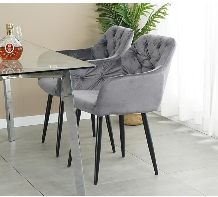 Dining Room Furniture Nordic Restaurant Modern Upholstery Fabric Dining Chairs