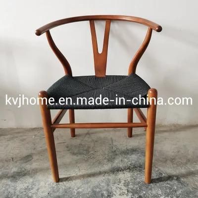 Kvj-6033e Walnut Color Beech Wood Wishbone Y Chair