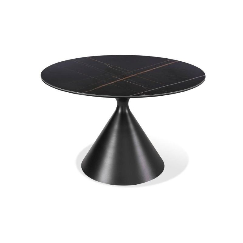 Dining Room Furniture Ceramic Dining Table with Black Steel