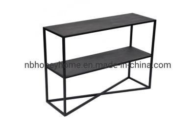 Concrete Top Metal Base Dining Living Room Console Table
