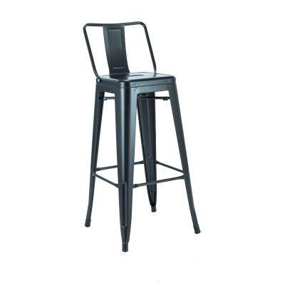 Fashion Coffee Furniture Metal Bar Dining Chair with Backrest