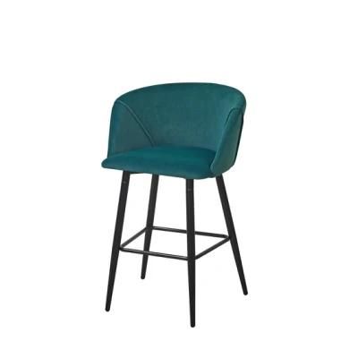 Nordic Hotel Leather Gold Steel Modern Hotel Bar Stool Chairs