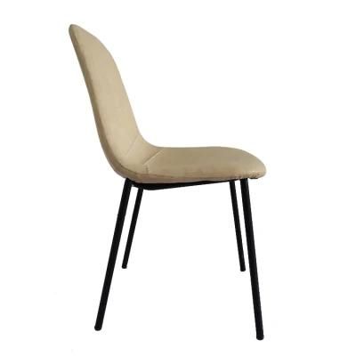 Factory Direct Home Furniture Nordic Design Luxury PVC Dining Chair Iron Tube Chair