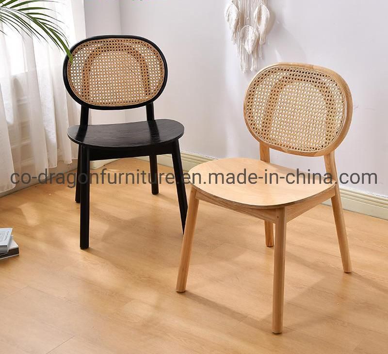 2021 Modern Wooden Dining Furniture Wicker Rattan Dining Chair Sets