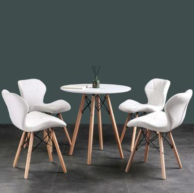 New Style Hot Sale Simple and Modern Northern Europe Style Dining Kitchen Dining Chair with Chromed Leg for Restaurant