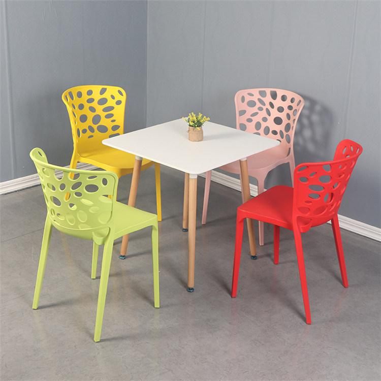 Commercial Restaurant Furniture Cafe PP Cheap Stackable White Dining Plastic Chairs