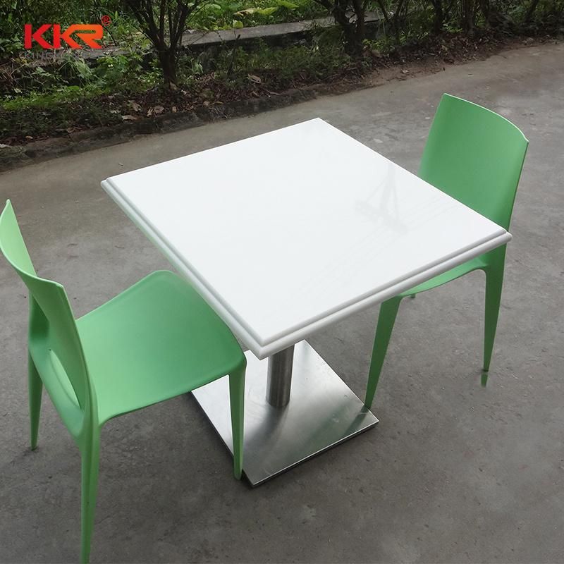 White Texture Veins Artificial Marble Stone Dinner Dining Tables with 8 Seaters and Chairs Tables