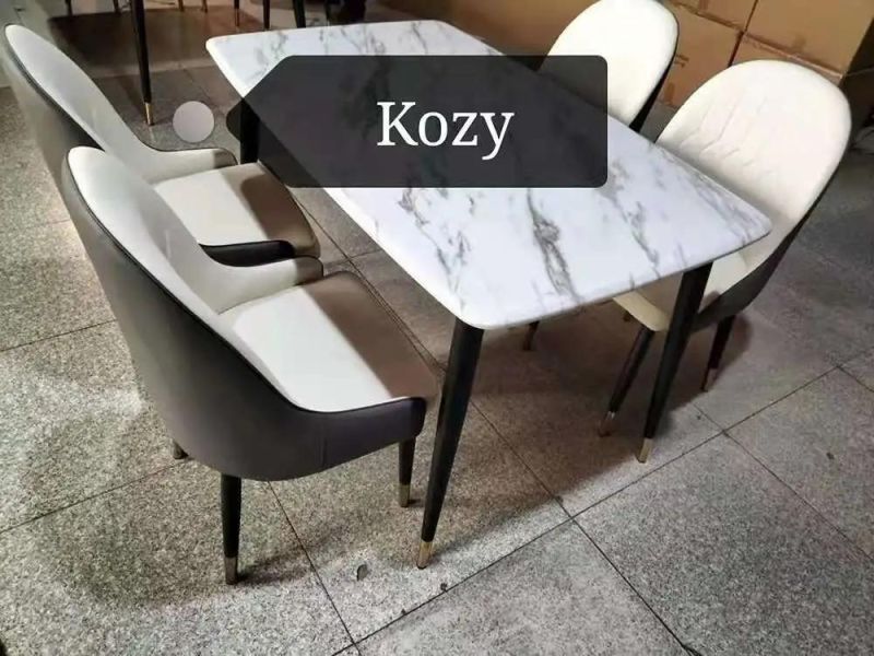 Modern and Practical Household Marble Dining Table with Chair Combination