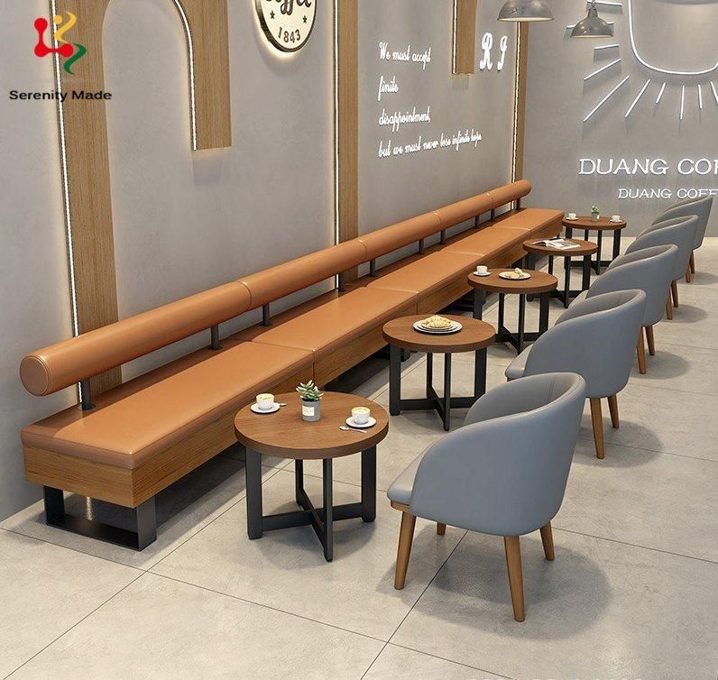 Indoor Commercial Cafe Furniture Round Back Booth Seating