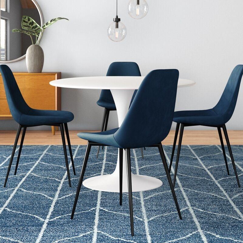 Elegant Color Simple Velvet Fabric Design Soft Comfortable Dining Chair
